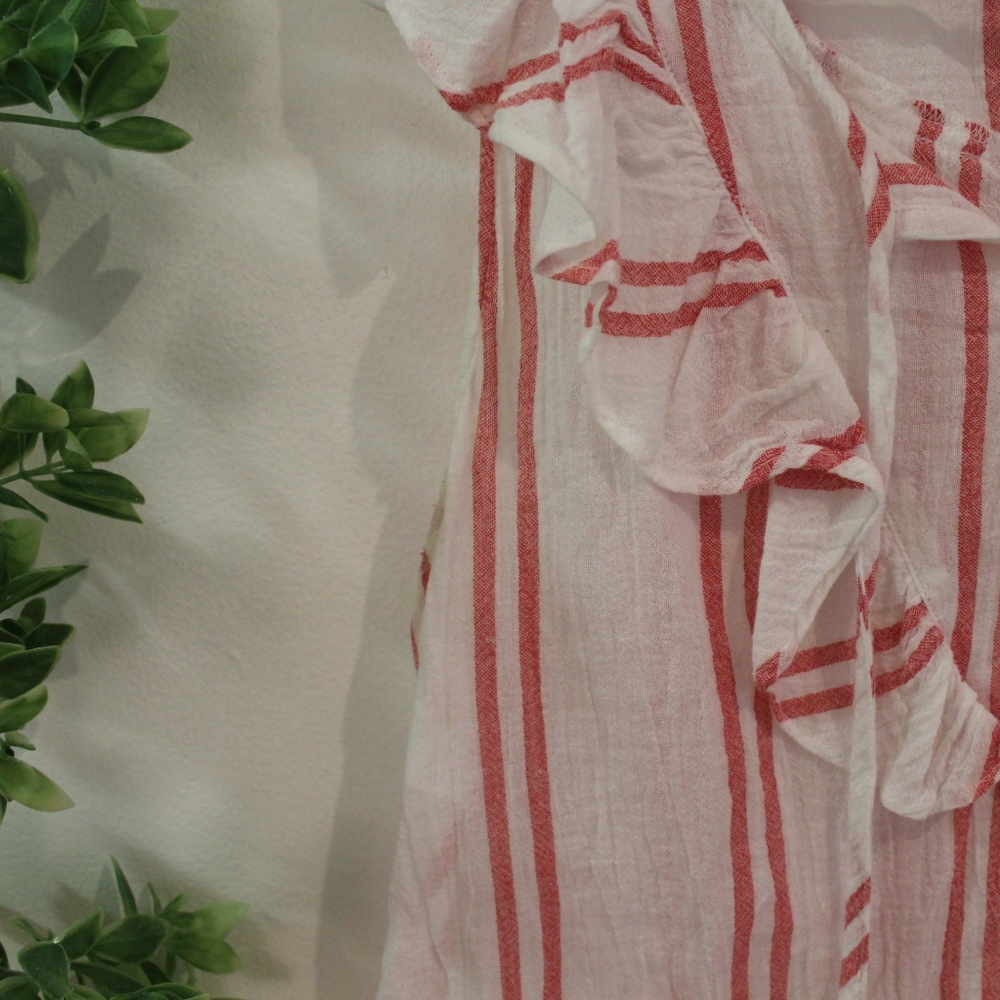 Universal Thread Striped Ruffle Tank - Picture 3 of 5